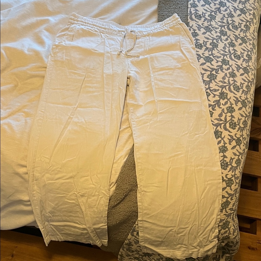 White Drawstring Pants